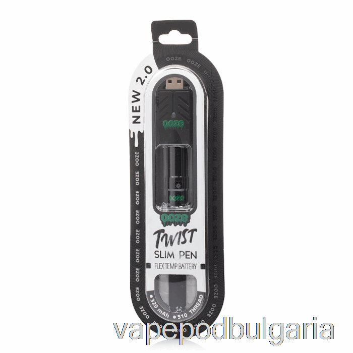 Vape 10000 Дръпки Ooze Slim Twist Pen 2.0 Flex Temp батерия Panther Black